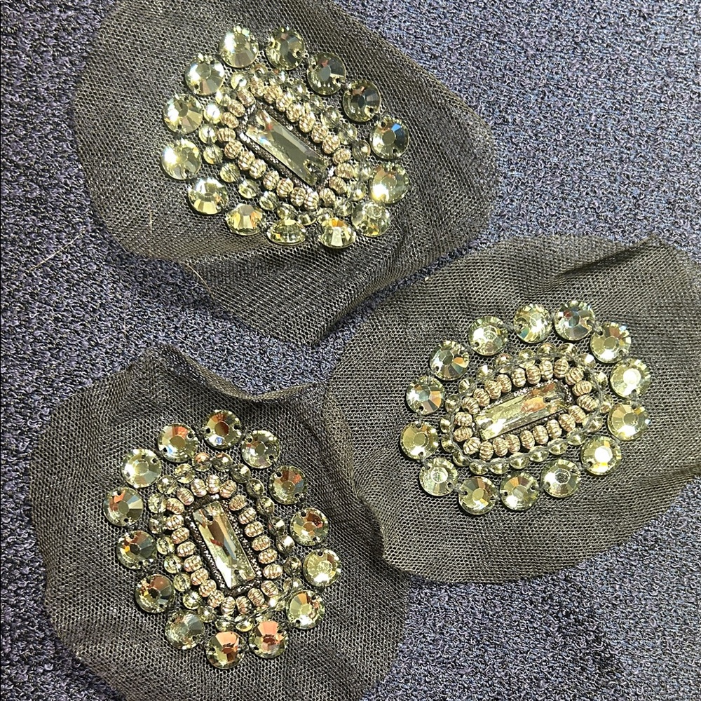 Beaded embellishments for sew-on